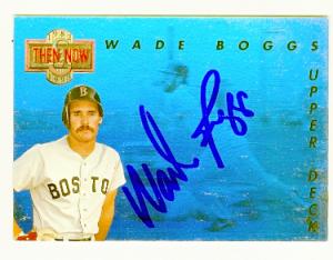 84777 Wade Boggs Autographed Baseball Card Boston Red Sox 1993 Upper Deck No .Tn1 Then And Now