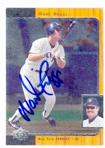 84784 Wade Boggs Autographed Baseball Card New York Yankees 1996 Upper Deck Sp No .131