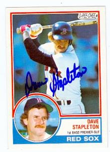 85272 Dave Stapleton Autographed Baseball Card Boston Red Sox 1983 O-Pee-Chee No .239 -  Autograph Warehouse