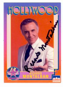 Picture of Autograph Warehouse 87476 Ricardo Montalban Autographed Trading Card Fantasy Island Kahn 1991 Starline Hollywood Walk Of Fame No .99