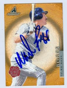 88628 Wade Boggs Autographed Baseball Card New York Yankees 1998 Pinnacle No. Pp40 Artist Proof