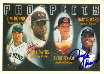 88890 Daryle Ward Autographed Baseball Card Detroit Tigers 1996 Topps Prospects No. 425 -  Autograph Warehouse