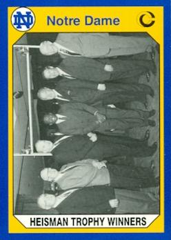 Autograph Warehouse 91336 Heisman Winners Football Card Notre Dame 1990 Collegiate Collection No. 144