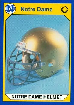 Picture of Autograph Warehouse 91430 Notre Dame Helmet Football Card Notre Dame 1990 Collegiate Collection No. 11