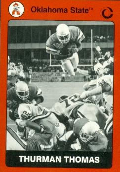 Autograph Warehouse 91755 Thurman Thomas Football Card Oklahoma State 1990 Collegiate Collection No 93