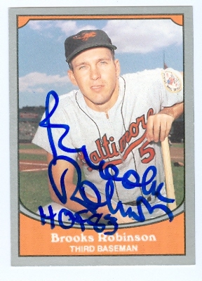 Brooks Robinson autographed Baseball Card (Baltimore Orioles) 1990 Pacific # 102 Baseball Legends inscribed Hof 83 - Autographed Baseball Cards