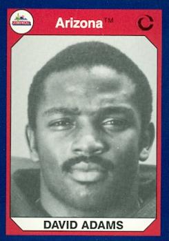 92440 David Adams Football Card Arizona 1990 Collegiate Collection No . 112 -  Autograph Warehouse