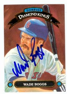93608 Wade Boggs Autographed Baseball Card Boston Red Sox 1991 Donruss No . Dk-9 Diamond Kings