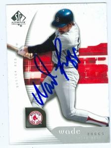 93609 Wade Boggs Autographed Baseball Card Boston Red Sox 2005 Upper Deck Sp No . 98