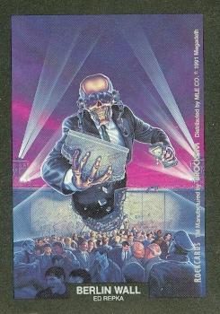 Autograph Warehouse 93896 Berlin Wall Artwork Sticker Card Ed Repka44; Megadeth 1991 Brockum Rockcards
