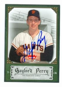 94166 Gaylord Perry Autographed Baseball Card San Francisco Giants 2006 Fleer Greats Of The Game No . 42