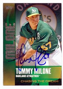 Tommy Milone autographed baseball card (Oakland Athletics) 2013 Topps #CD-20 Chasing the Dream - Autographed Baseball Cards
