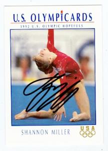 94715 Shannon Miller Autographed Card Team Usa Gymnastics 1992 Impel Olympicards No . 46 -  Autograph Warehouse