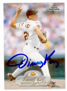 95404 Jimmy Key Autographed Baseball Card Baltimore Orioles 1998 Fleer No. 74 Sports Illustrated
