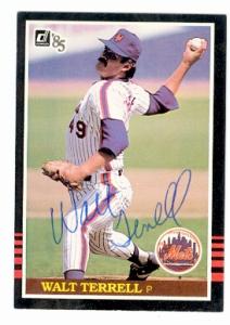 Walt Terrell autographed baseball card (New York Mets) 1985 Donruss #597 - Autographed Baseball Cards