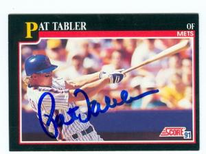Pat Tabler autographed baseball card (New York Mets) 1991 Score #811 - Autographed Baseball Cards