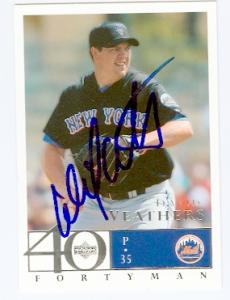 David Weathers autographed baseball card (New York Mets) 2003 Upper Deck 40 Man #621 - Autographed Baseball Cards