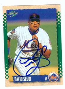 David Segui autographed baseball card (New York Mets) 1995 Score #388 - Autographed Baseball Cards
