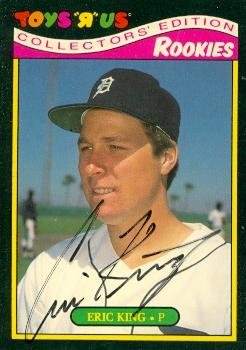 Eric King autographed Baseball Card (Detroit Tigers) 1987 Toys R Us Rookie #16 - Autographed Baseball Cards
