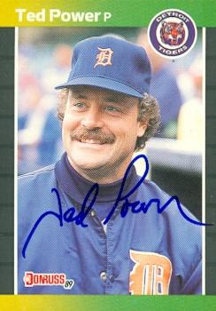 Ted Power autographed Baseball Card (Detroit Tigers) 1989 Donruss #153 - Autographed Baseball Cards