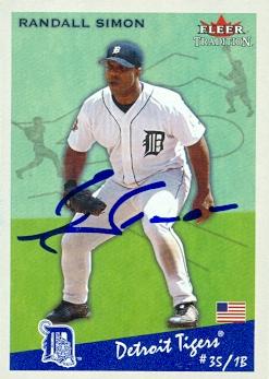 Randall Simon autographed Baseball Card (Detroit Tigers) 2002 Fleer Tradition #321 - Autographed Baseball Cards