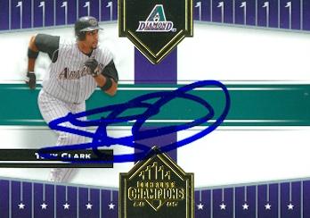 Tony Clark autographed Baseball Card (Arizona Diamondbacks) 2005 Donruss Champions #85 - Autographed Baseball Cards