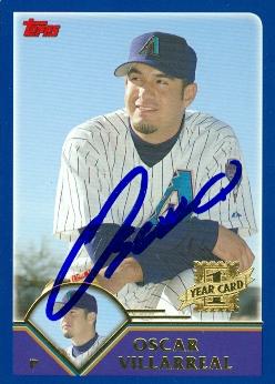 Oscar Villarreal autographed Baseball Card (Arizona Diamondbacks) 2003 Topps Rookie #T224 - Autographed Baseball Cards