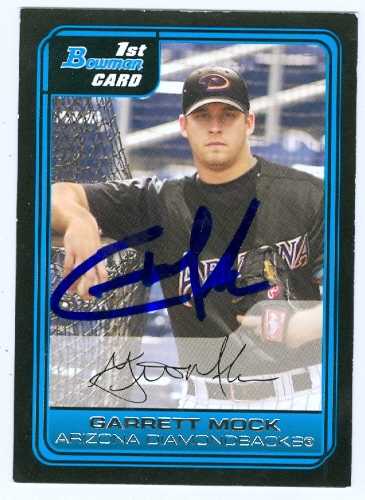 Garrett Mock autographed Baseball Card (Arizona Diamondbacks) 2006 Bowman Rookie #B27 - Autographed Baseball Cards