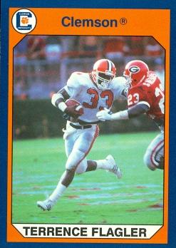 Autograph Warehouse 96699 Terrance Flagler Football Card Clemson 1990 Collegiate Collection No. 39