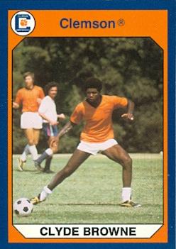 Clyde Browne Soccer Card Clemson 1990 Collegiate Collection No. 136