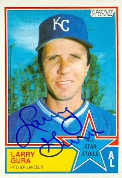 Larry Gura autographed Baseball Card (Kansas City Royals) 1983 O-Pee-Chee All Star #395 - Autographed Baseball Cards