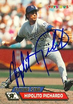 Hipolito Pichardo autographed Baseball Card (Kansas City Royals) 1993 Topps Toys R Us #89 - Autographed Baseball Cards
