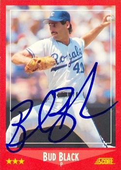 Bud Black autographed Baseball Card (Kansas City Royals) 1988 Score #313 - Autographed Baseball Cards
