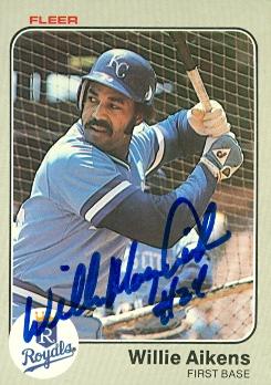 Willie Mays Aikens autographed Baseball Card (Kansas City Royals) 1983 Fleer #104 - Autographed Baseball Cards