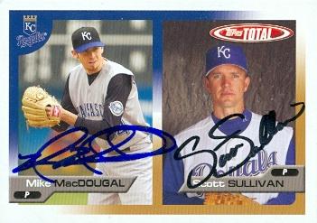 98054 Scott Sullivan and Mike Macdougal Autographed Baseball Card Kansas City Royals 2005 Topps Total No. 631 -  Autograph Warehouse