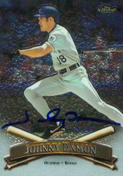 98170 Johnny Damon Autographed Baseball Card Kansas City Royals 1998 Topps Finest No. 144 -  Autograph Warehouse