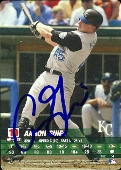 98261 Aaron Guiel Autographed Baseball Card Kansas City Royals 2004 Mlb Showdown No. 10