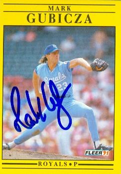 Mark Gubicza autographed Baseball Card (Kansas City Royals) 1991 Fleer #560 - Autographed Baseball Cards