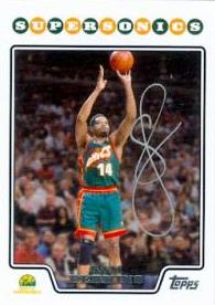 Sam Perkins autographed Basketball Card (Dallas Mavericks) 2008 Topps #182 - Autographed Basketball Cards