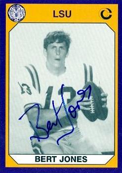 Autograph Warehouse 99049 Bert Jones Autographed Football Card LSU 1990 Collegiate Collection No. 179