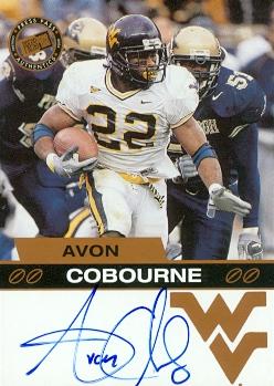 Autograph Warehouse 99935 Avon Cobourne Autographed Football Card West Virginia 2003 Press Pass Rookie