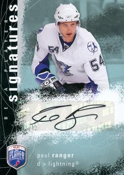 100701 Paul Ranger Autographed Hockey Card Tampa Bay Lightning 2008 Ud Be A Player Signatures No. S-Pr -  Autograph Warehouse