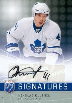 Nikolai Kulemin Autographed Hockey Card Toronto Maple Leafs 2009 Ud Be A Player No. S-Nk