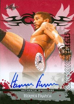 Picture of Autograph Warehouse 100774 Hermes Franca Autographed Trading Card Mma 2010 Leaf No. Av-Hf1