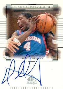 Donnell Harvey Autographed Basketball Card Florida 2000 Upper Deck First Impressions Rookie No. Dh