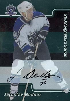 100791 Jaroslav Bednar Autographed Hockey Card Los Angeles Kings 2002 In The Game Signature Series No. 235
