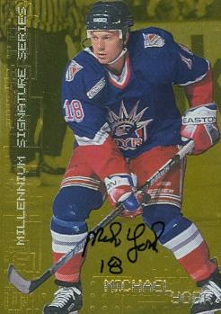 100873 Michael York Autographed Hockey Card New York Rangers 1999 In The Game No. 167