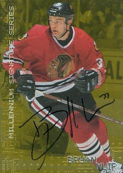 100880 Bryan Muir Autographed Hockey Card Chicago Blackhawks 1999 In The Game No. 59