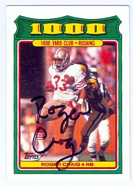 Picture of Autograph Warehouse 101062 Roger Craig Autographed Football Card San Francisco 49Ers 1988 Topps No. 19 1000 Yard Club