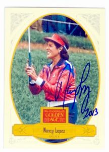 Picture of Autograph Warehouse 101070 Nancy Lopez Autographed Card Womens Golf Hall Of Famer 2012 Panini Golden Age No. 83